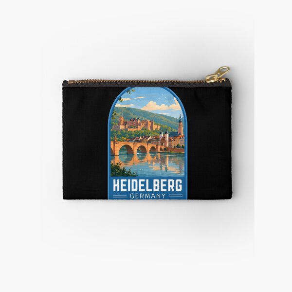 Item preview, Heidelberg in Baden-Württemberg Germany, Vintage Travel Art Emblem designed and sold by MaateoDesign.