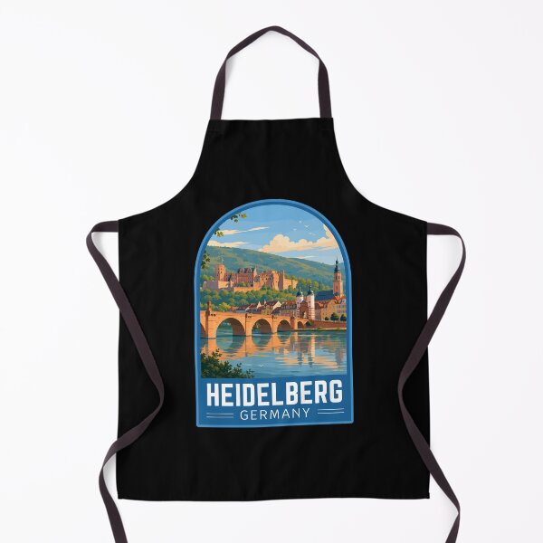 Item preview, Heidelberg in Baden-Württemberg Germany, Vintage Travel Art Emblem designed and sold by MaateoDesign.