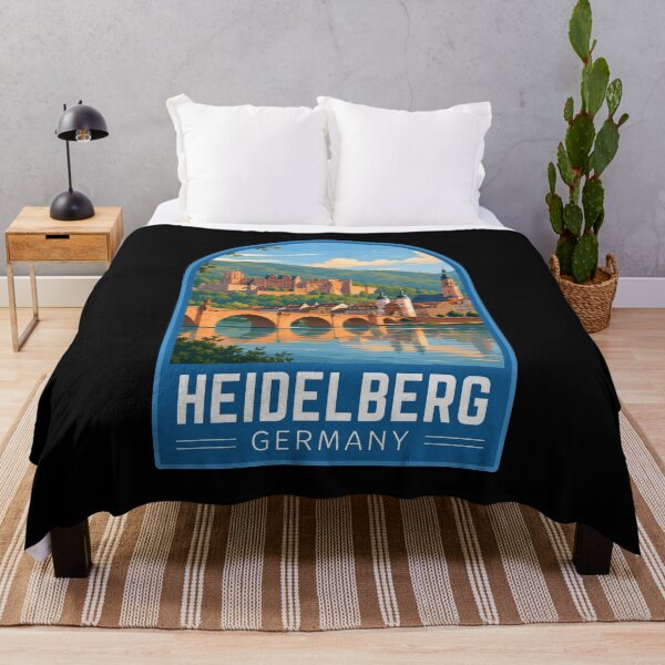 Item preview, Heidelberg in Baden-Württemberg Germany, Vintage Travel Art Emblem designed and sold by MaateoDesign.