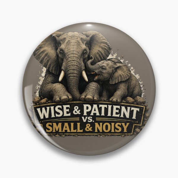 Item preview, Wise and Patient vs Small and Noisy Elephant Parent Humor designed and sold by planetreynolds.