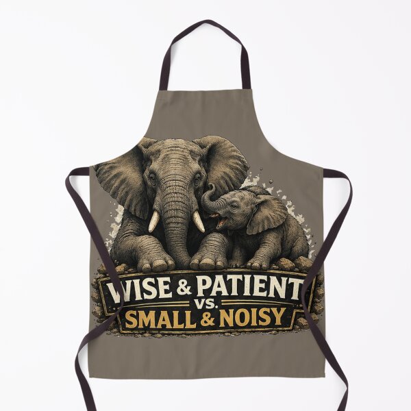 Item preview, Wise and Patient vs Small and Noisy Elephant Parent Humor designed and sold by planetreynolds.