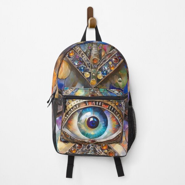 Item preview, Colorful Third Eye on Stained Glass and Bronze designed and sold by Lee Hiller Designs.