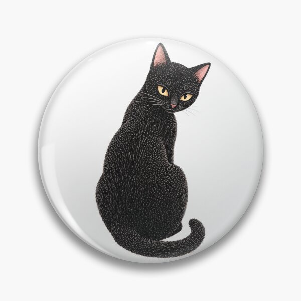 Item preview, Curious Black Cat Sticker, Tilted Head Cat Illustration, Cute Black Cat Design designed and sold by VelvetClawStudio.
