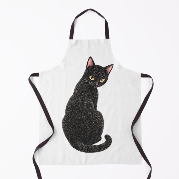 Item preview, Curious Black Cat Sticker, Tilted Head Cat Illustration, Cute Black Cat Design designed and sold by VelvetClawStudio.