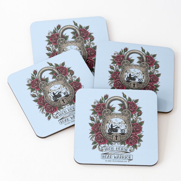 Item preview, Vintage Padlock Custom Chopper Motorcycle Tattoo Flash designed and sold by RetroRewind Studio.