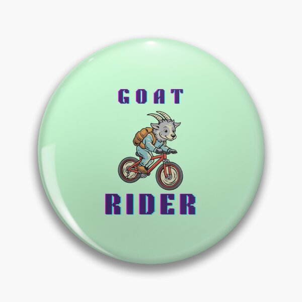 Item preview, Goat rider retro cycling goat mountain biker designed and sold by creativerooney.