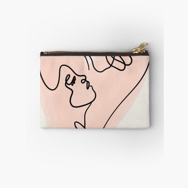 Item preview, Minimalist Heart Face Line Art - Boho Woman and Flower Poster designed and sold by Mora  Lisa.