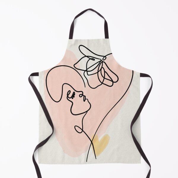 Item preview, Minimalist Heart Face Line Art - Boho Woman and Flower Poster designed and sold by Mora Lisa.