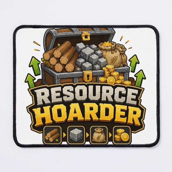 Item preview, Resource Hoarder Strategy Gamer Sticker & Shirt designed and sold by Super Glopz.