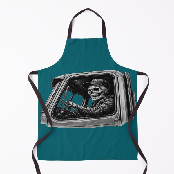 Item preview, Skeleton Truck Driver – Dark Gothic Trucker Skull Art designed and sold by RAYBIL.