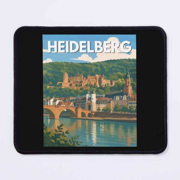 Item preview, Heidelberg in Baden-Württemberg, Germany, Vintage Art Travel Landscape designed and sold by MaateoDesign.