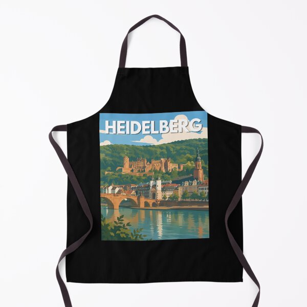 Item preview, Heidelberg in Baden-Württemberg, Germany, Vintage Art Travel Landscape designed and sold by MaateoDesign.