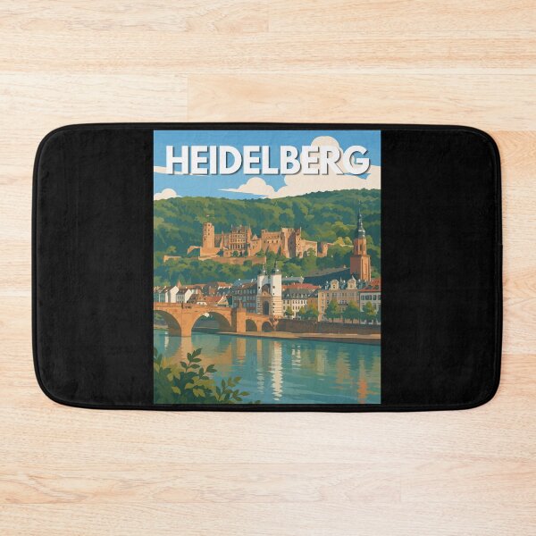 Item preview, Heidelberg in Baden-Württemberg, Germany, Vintage Art Travel Landscape designed and sold by MaateoDesign.