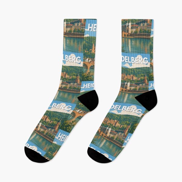 Item preview, Heidelberg in Baden-Württemberg, Germany, Vintage Art Travel Landscape designed and sold by MaateoDesign.