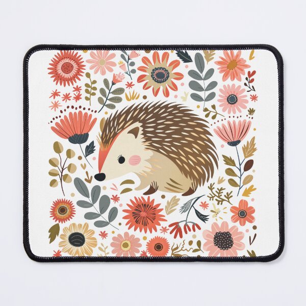 Item preview, Scandinavian Folk Art, Floral Hedgehog  designed and sold by xiao xuans.