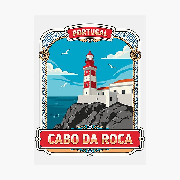 Item preview, Vintage Cabo da Roca Portugal – Retro Lighthouse Travel Poster designed and sold by just-quotes.