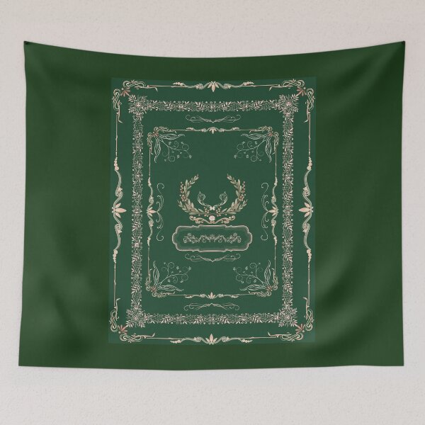 Item preview, Vintage Dark Green Botanical Wreath Ornate  designed and sold by Rehnair.