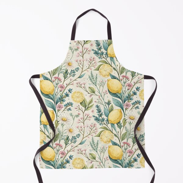 Item preview, Wildflower Lemon Cottage Garden Pattern designed and sold by Petal & Pattern Co.