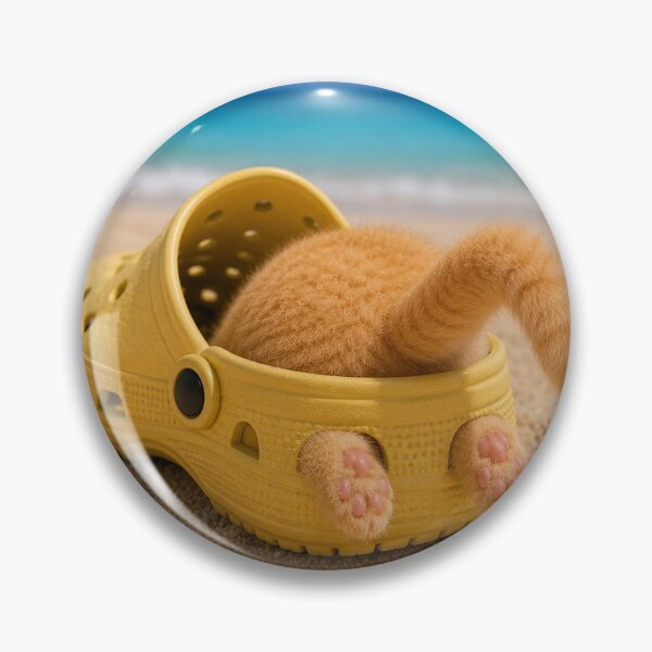 Item preview, Kitten Lost In Giant Beach Clog designed and sold by LovelyCatGalaxy.