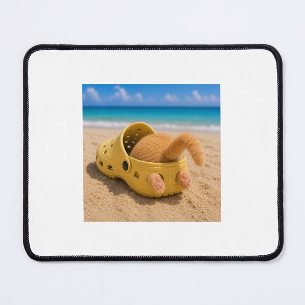 Item preview, Kitten Lost In Giant Beach Clog designed and sold by LovelyCatGalaxy.