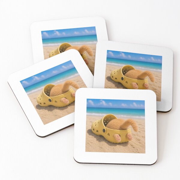 Item preview, Kitten Lost In Giant Beach Clog designed and sold by LovelyCatGalaxy.