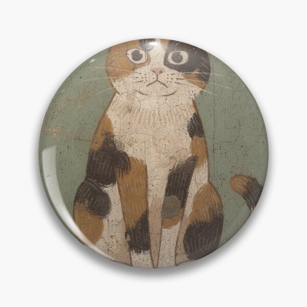 Item preview, Startled Calico Cat — Naive Folk Art designed and sold by PictorialWhimsy.