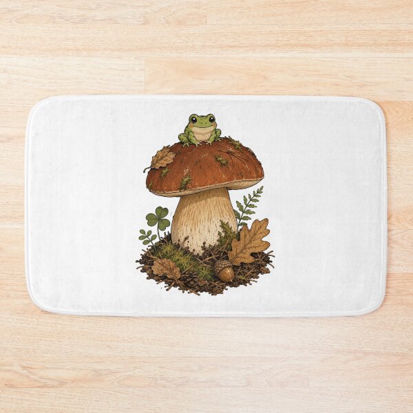 Item preview, Frog On Mushroom Forest Scene designed and sold by Mr-AShop.