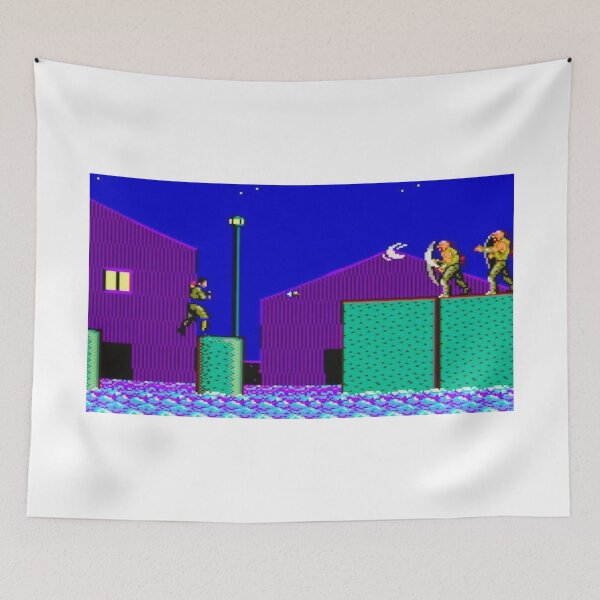 Item preview, Illustration - Night Ninja Platformer Retro Elegant designed and sold by AnimeShin.
