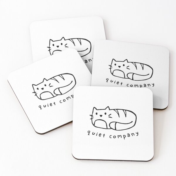 Item preview, Quiet Company | Minimalist Cat Illustration | Cute Cozy Cat Lover Design designed and sold by Stillpath Co..