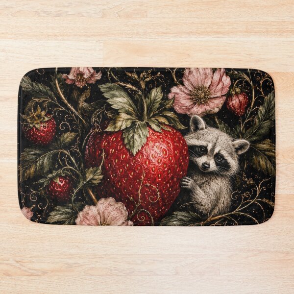 Item preview, Raccoon Strawberry Dark Academia designed and sold by scicilysimonee.