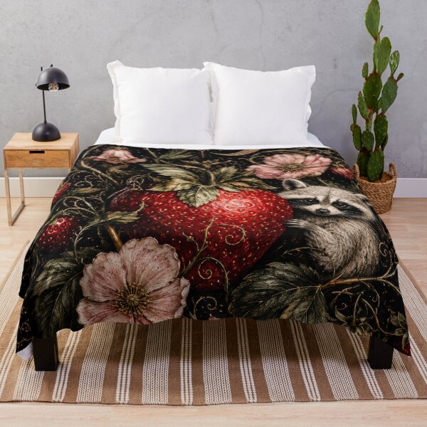Item preview, Raccoon Strawberry Dark Academia designed and sold by scicilysimonee.