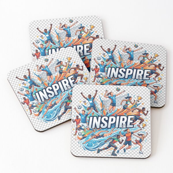 Item preview, INSPIRE Sports Motivation Poster - Volleyball Football Swimming Running Tennis Ice Skating Athlete Wall Art Gift designed and sold by RAMHEARTS.