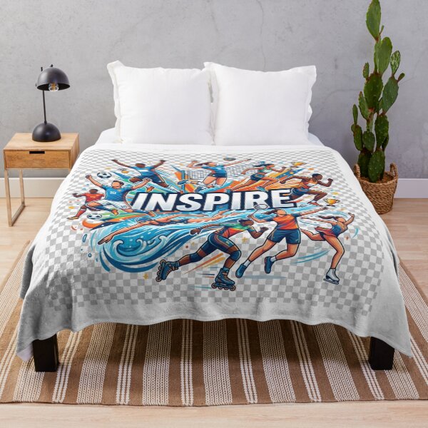Item preview, INSPIRE Sports Motivation Poster - Volleyball Football Swimming Running Tennis Ice Skating Athlete Wall Art Gift designed and sold by AiNaturalsOnly.