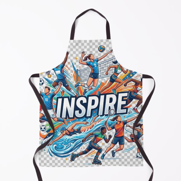 Item preview, INSPIRE Sports Motivation Poster - Volleyball Football Swimming Running Tennis Ice Skating Athlete Wall Art Gift designed and sold by AiNaturalsOnly.