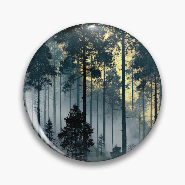 Item preview, Misty Tall Trees Forest in Golden Light - Ethereal Mountain Landscape designed and sold by SlowRegardArt.