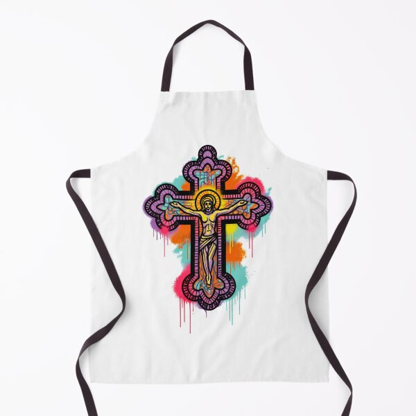 Item preview, Jesus Crucifix in graffiti style, bold cross Christian designed and sold by smooshfaceutd.