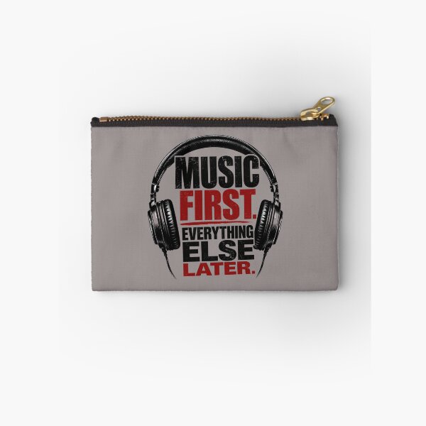 Item preview, Music First Everything Else Later Headphones Design | Funny Music Lover Quote designed and sold by TheStephanieRome.