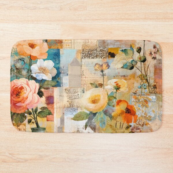 Item preview, Pastel Floral Collage-Style Textured Aesthetic Abstract Art designed and sold by DEC02.