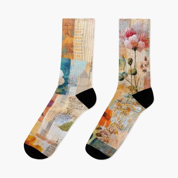 Item preview, Pastel Floral Collage-Style Textured Aesthetic Abstract Art designed and sold by DEC02.