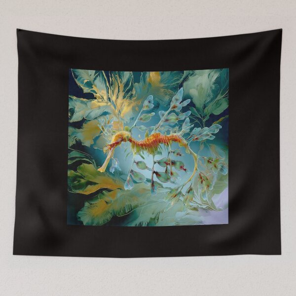 Item preview, Ethereal Drift: The Leafy Sea Dragon in Abstract Repose #1 designed and sold by Helios Be. Lavsh.
