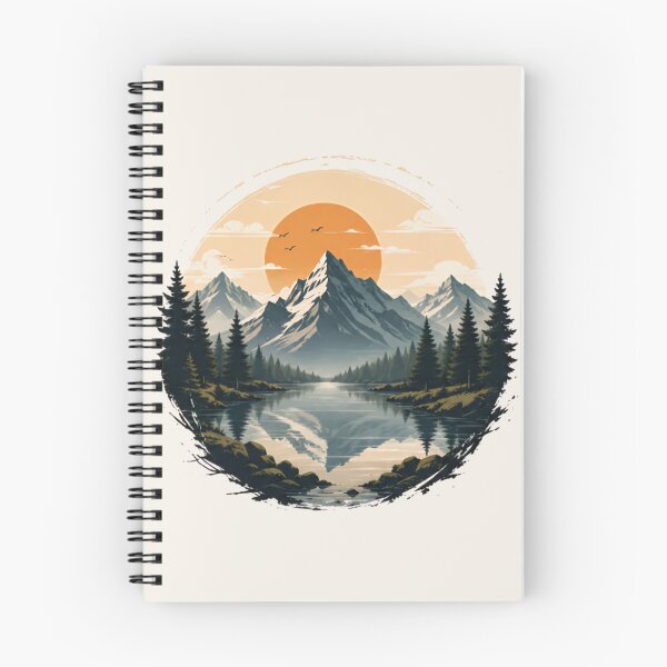 Item preview, Vintage Mountain Lake Landscape designed and sold by Stikaro.