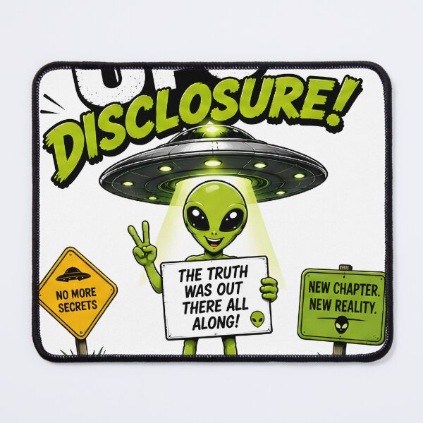 Item preview, UFO Disclosure Alien Truth Revealed Funny Retro Design designed and sold by R-B-Colors.