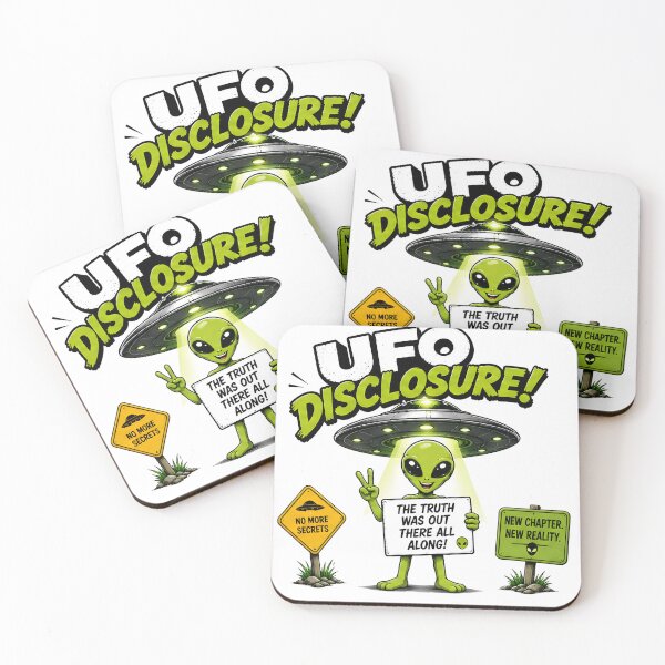 Item preview, UFO Disclosure Alien Truth Revealed Funny Retro Design designed and sold by R-B-Colors.