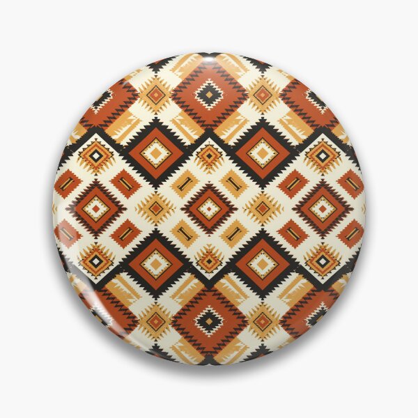 Item preview, Seamless Aztec Tribal Pattern — Earthy Terracotta and Cream Geometric Diamond Print designed and sold by RachaelSam.