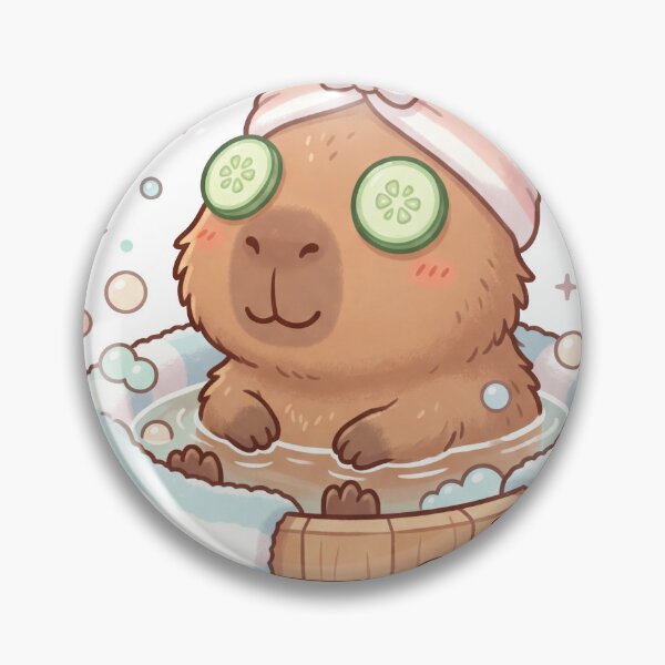 Item preview, Cute Capybara Spa Day Kawaii designed and sold by Sovira Studio .