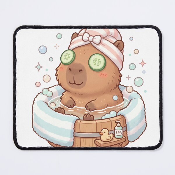 Item preview, Cute Capybara Spa Day Kawaii designed and sold by Sovira Studio .