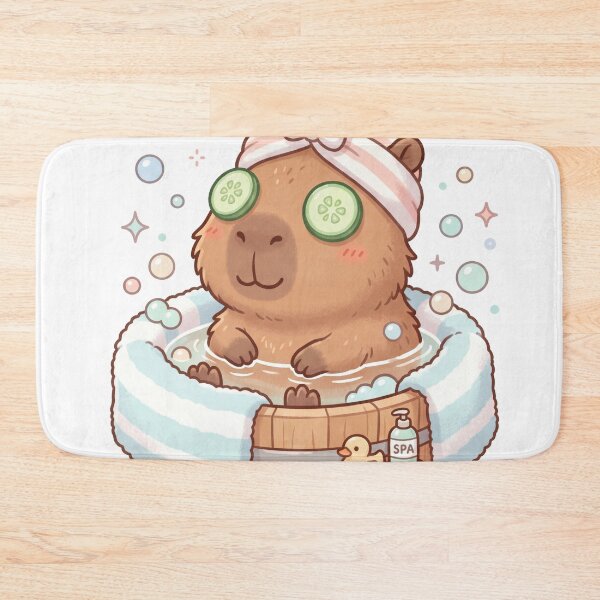 Item preview, Cute Capybara Spa Day Kawaii designed and sold by Sovira Studio .