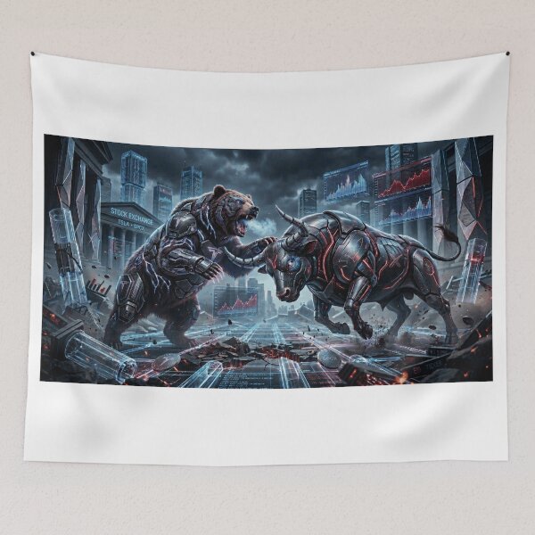 Item preview, Stock Market Bull vs Bear SpaceX vs Tesla designed and sold by axlexx.