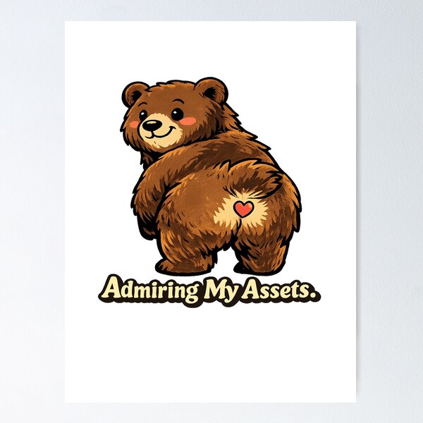 Item preview, Funny Bear Self-Love Design – "Admiring My Assets" designed and sold by ELVIN DESIGNS.