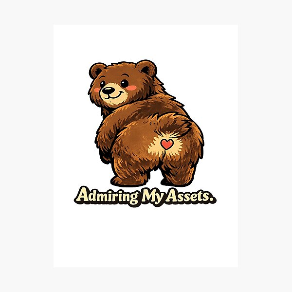 Item preview, Funny Bear Self-Love Design – "Admiring My Assets" designed and sold by ELVIN DESIGNS.